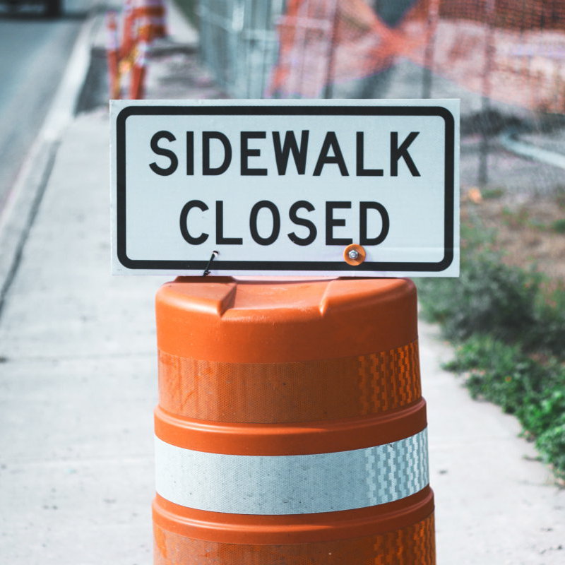 sidewalk closed