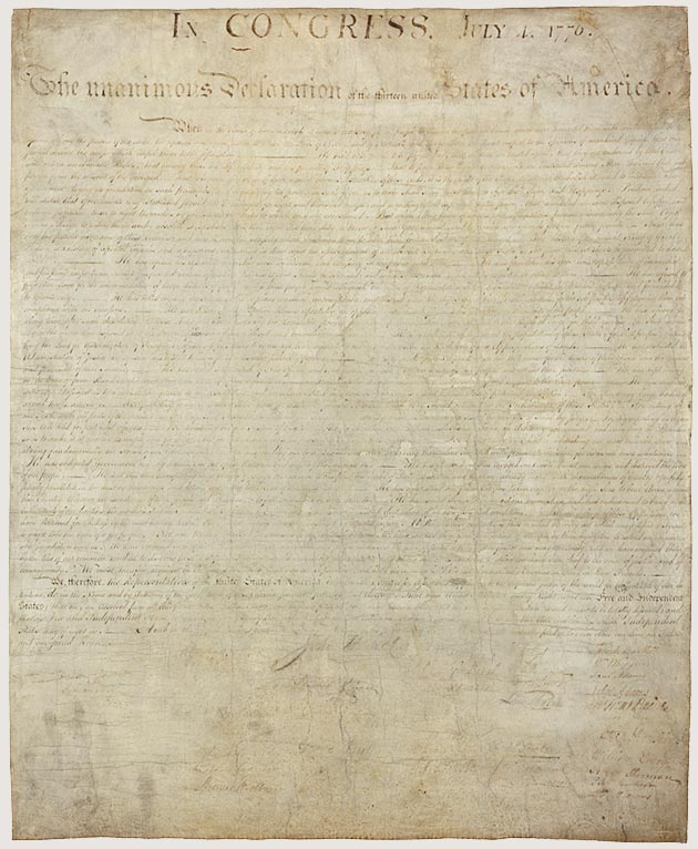 Declaration of Independence original parchment